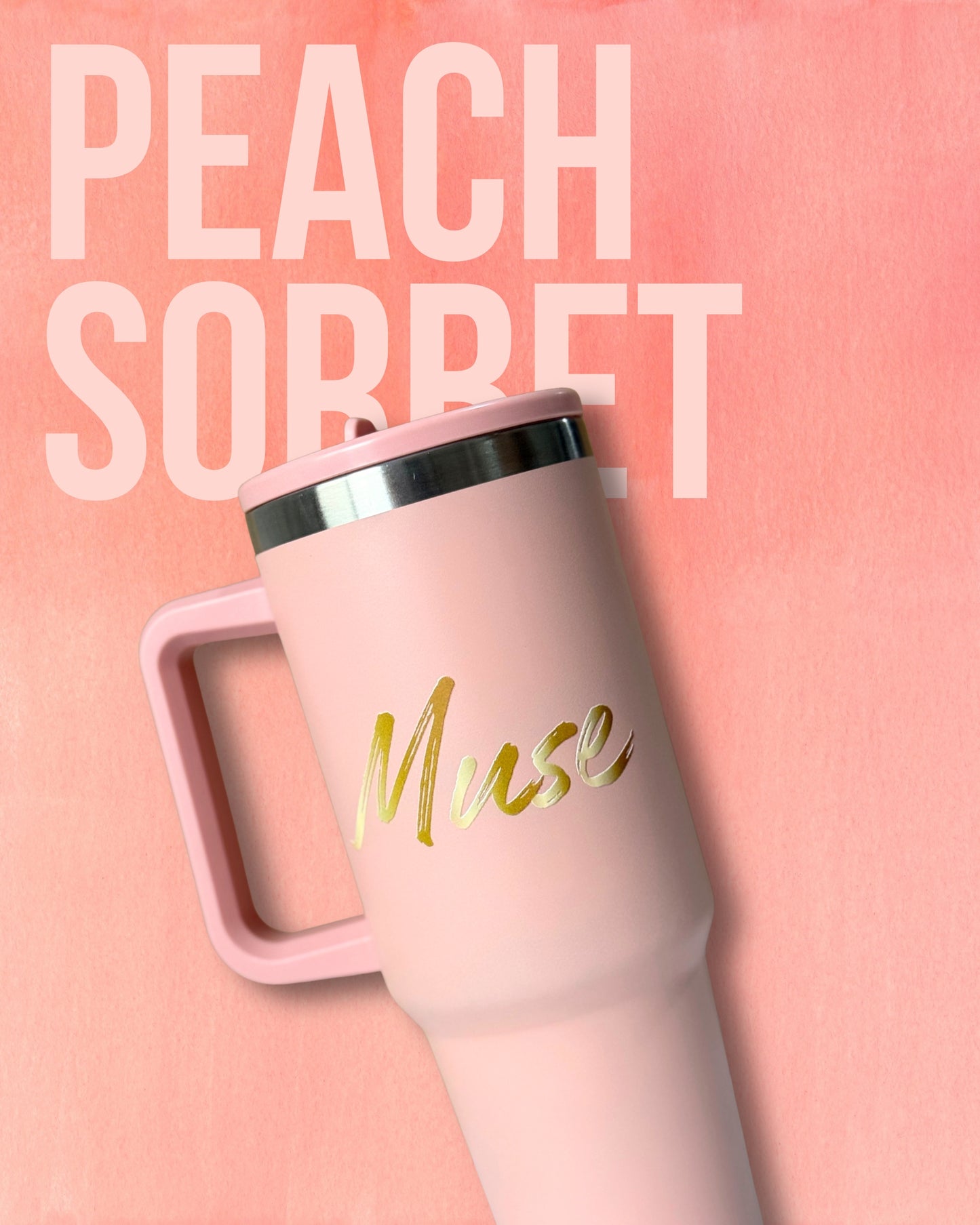 Muse Beauty Everyday Essentials™ Tumbler with Handle & Lid + 1 Straw 1200ML