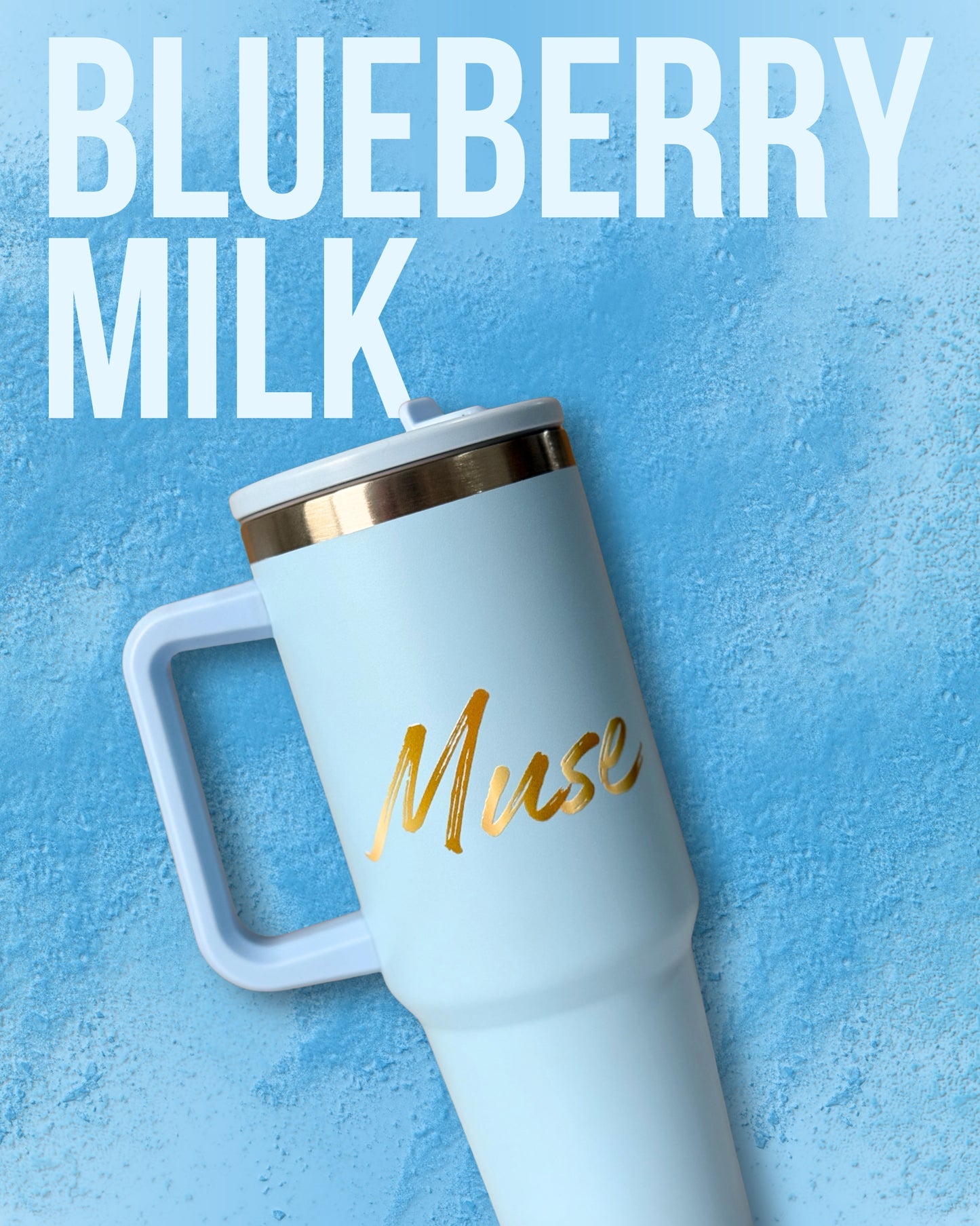 Muse Beauty Everyday Essentials™ Tumbler with Handle & Lid + 1 Straw 1200ML
