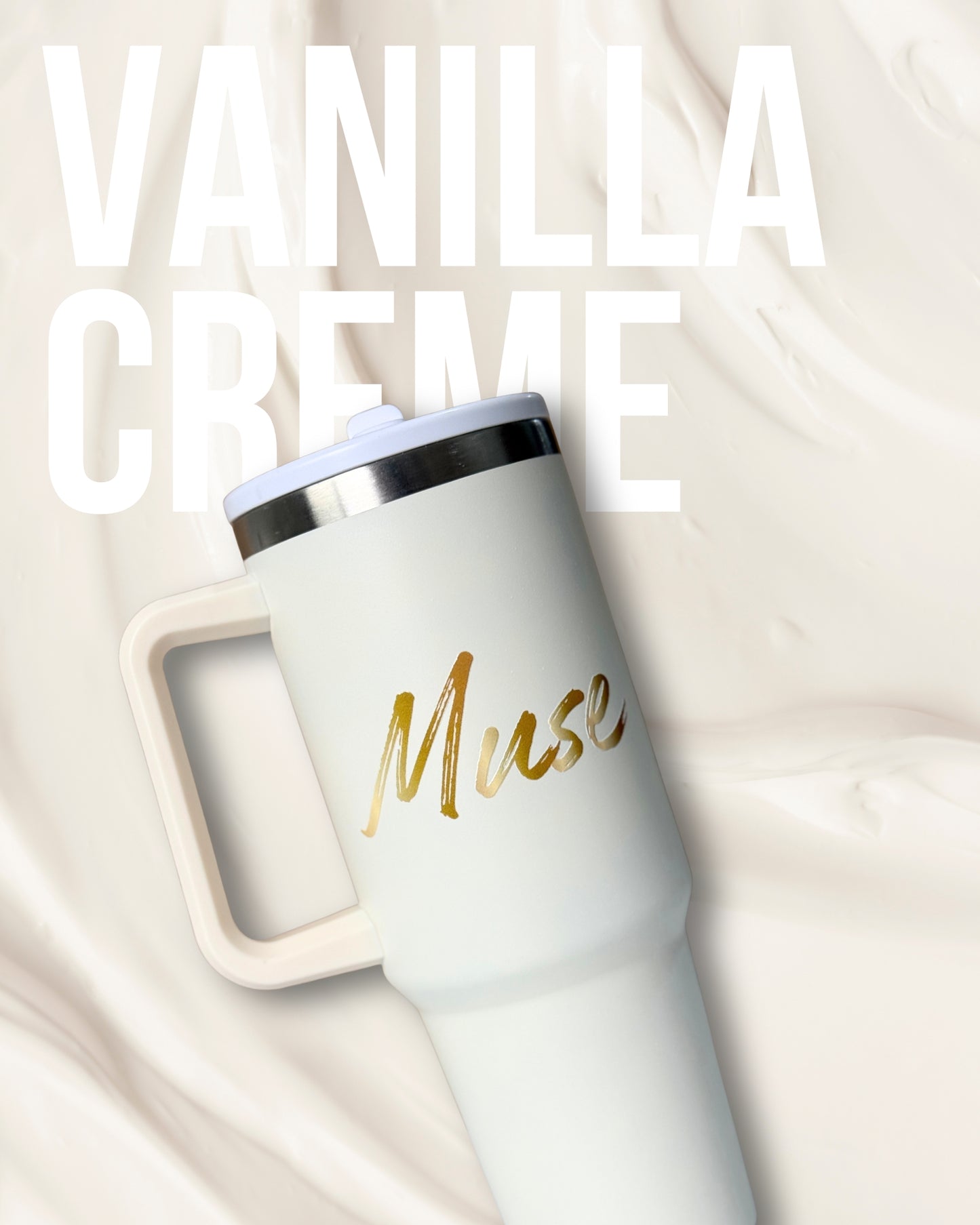 Muse Beauty Everyday Essentials™ Tumbler with Handle & Lid + 1 Straw 1200ML